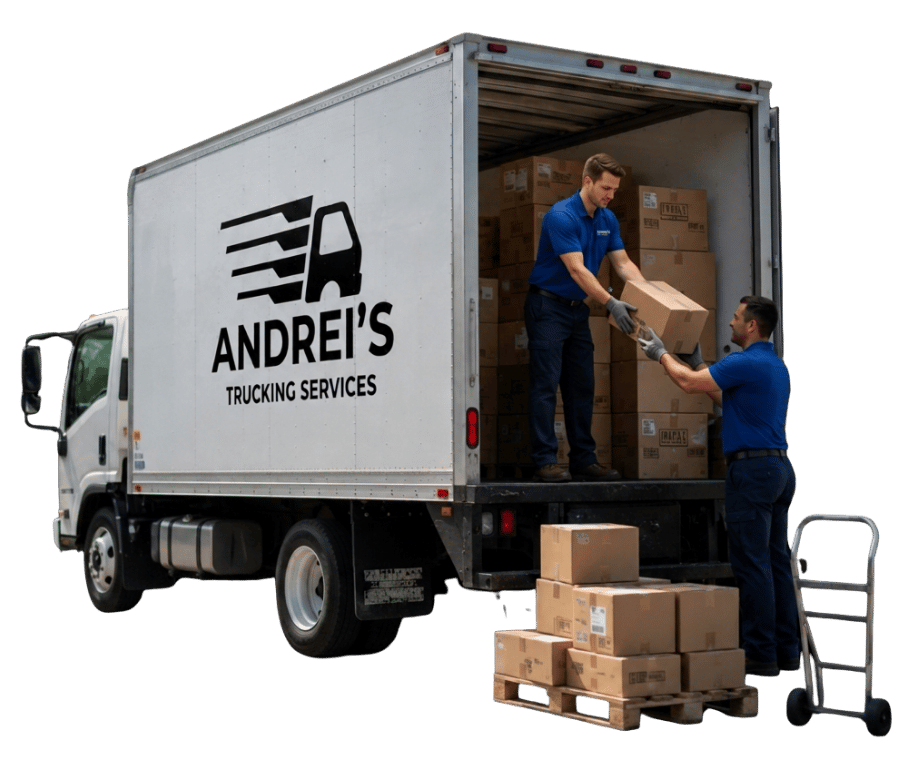 Freight and logistics warehouse setting
